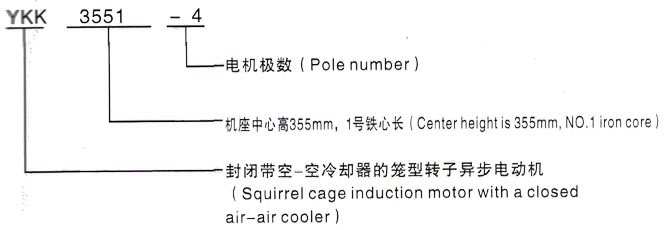 YKK系列(H355-1000)高压YJTKK4004-2三相异步电机西安泰富西玛电机型号说明